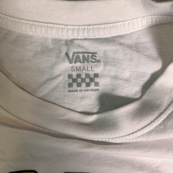 Vans Cropped Graphic Tee Womens Small Long Sleeves Skater Streetwear Alt Girl - Picture 3 of 7